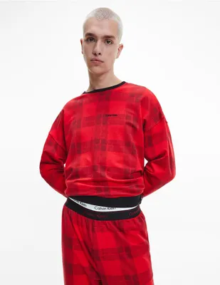 Sudadera pijama Calvin Klein a cuadros para hombre