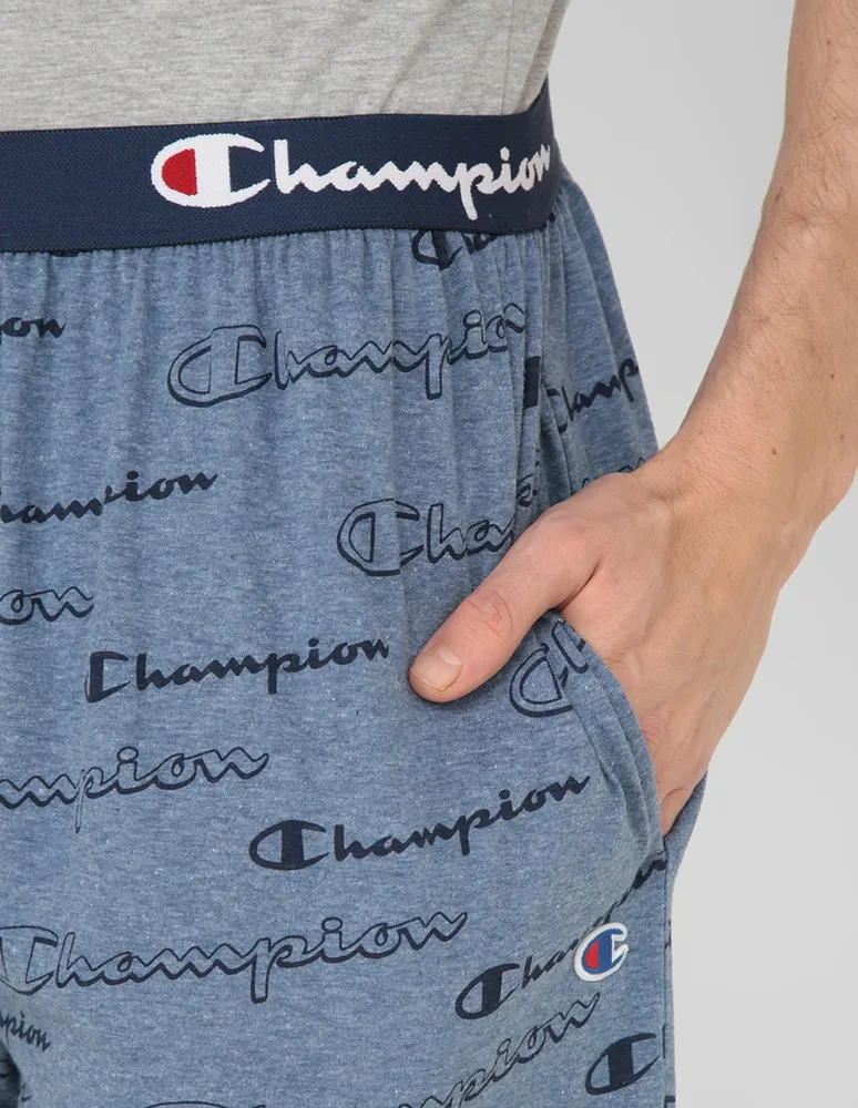 Pantalón pijama Champion estampado logo de algodón para hombre