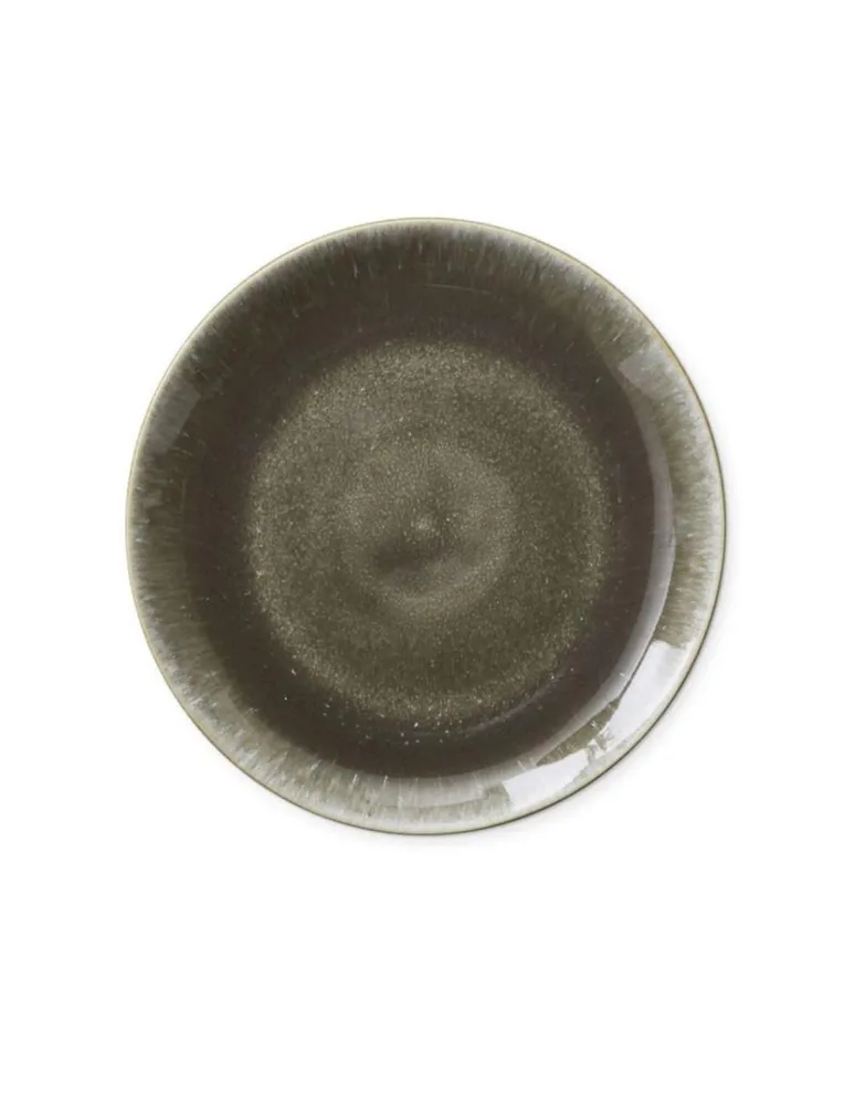 Plato Trinche Reactive Glaze Gris