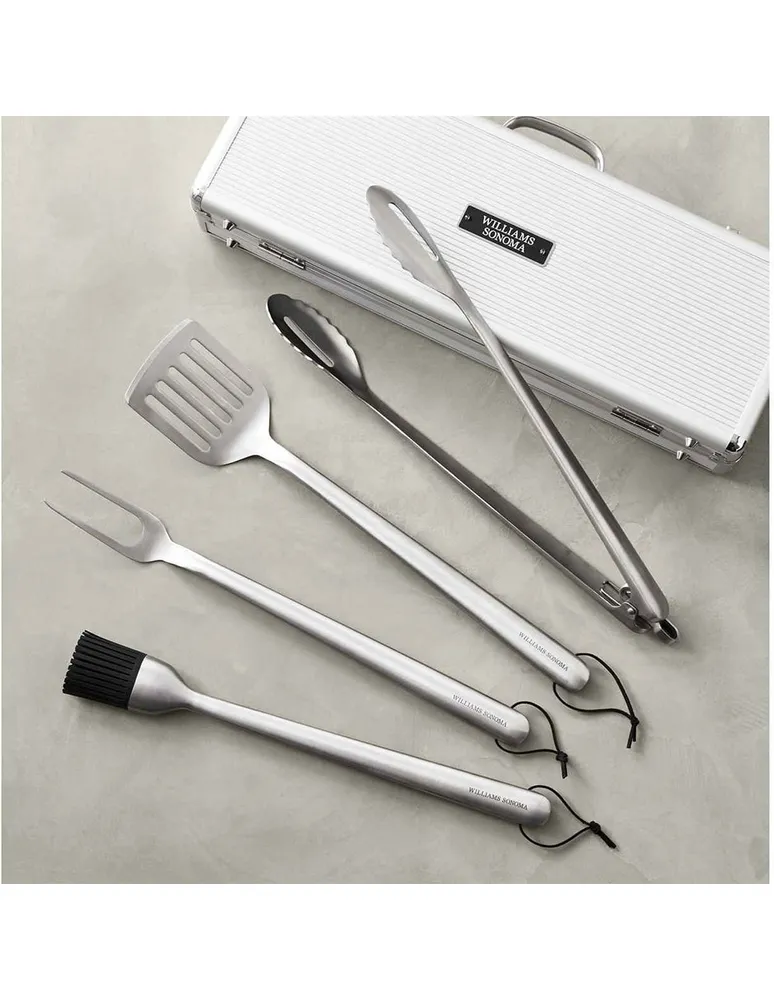 Set BBQ Stainless-Steel Handled de acero inoxidable para parrilladas