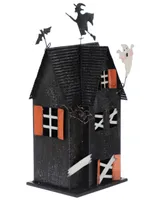 Figura decorativa casa embrujada Cementerium Halloween de metal