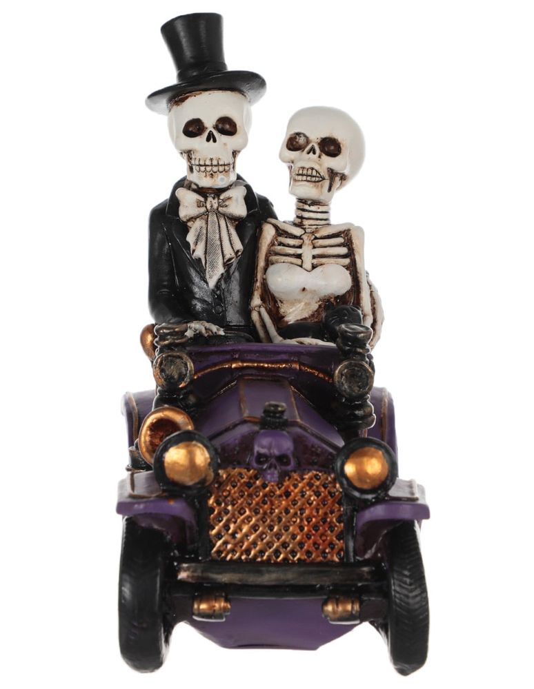 Figura decorativa coche Cementerium Halloween