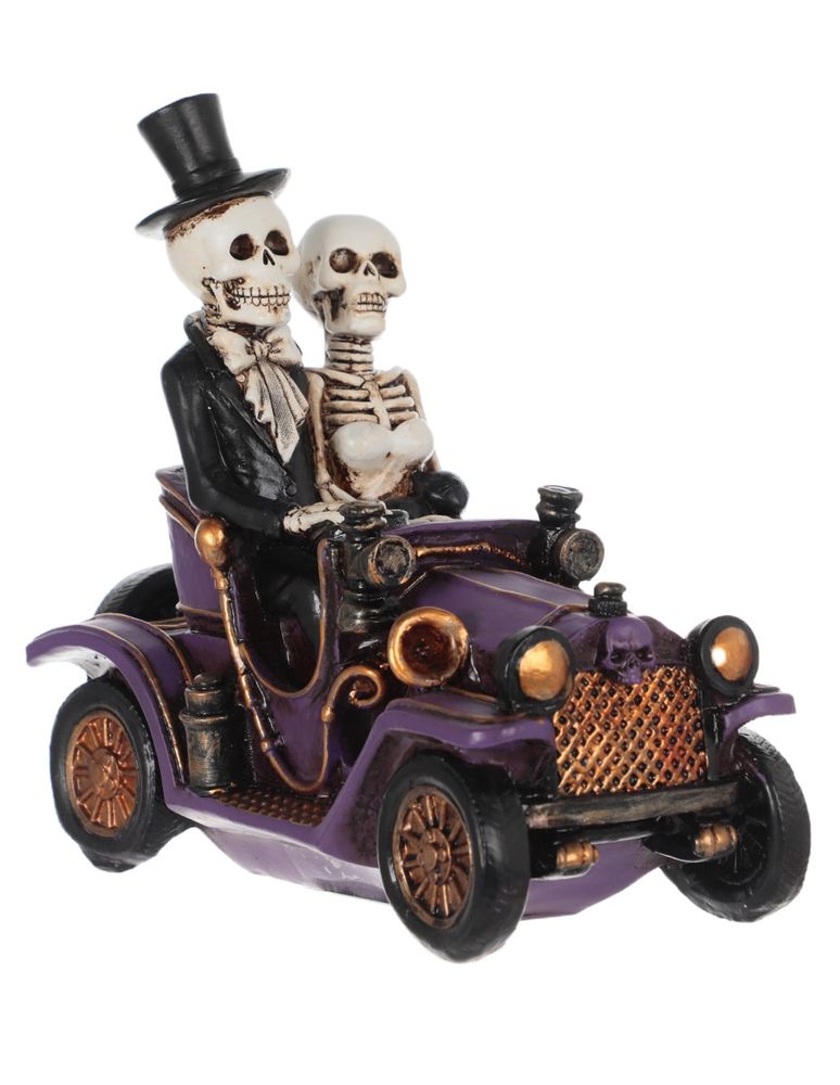 Figura decorativa coche Cementerium Halloween