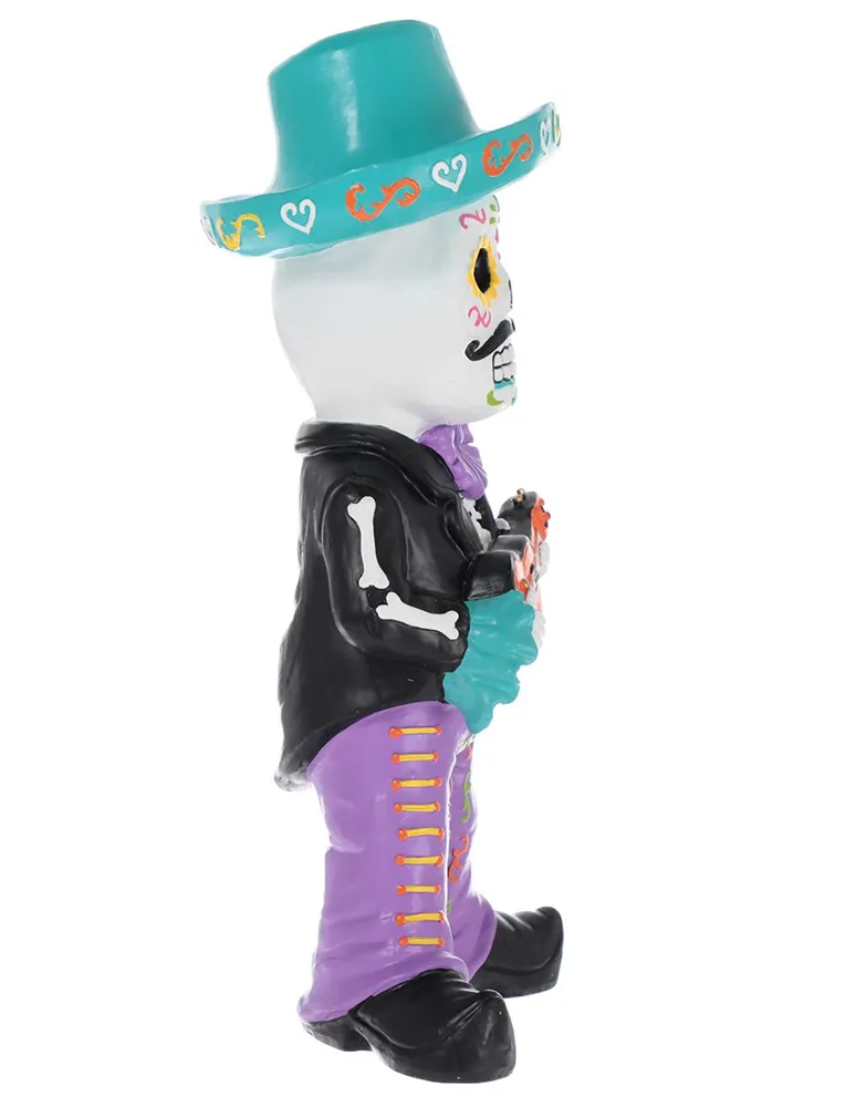 Figura decorativa esqueleto mariachi Cementerium Día de muertos