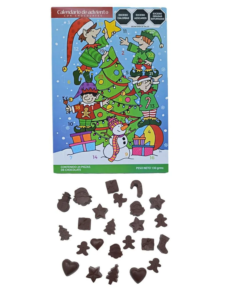 Calendario de adviento Navideño Marc Segos con chocolates