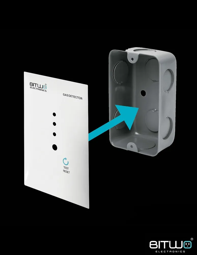 Detector de gas LP natural humo y monóxido de carbono Bitwo Electronics