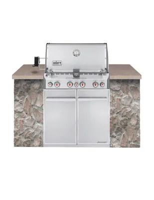 Asador de gas empotrable Weber Summit S-460 plateado