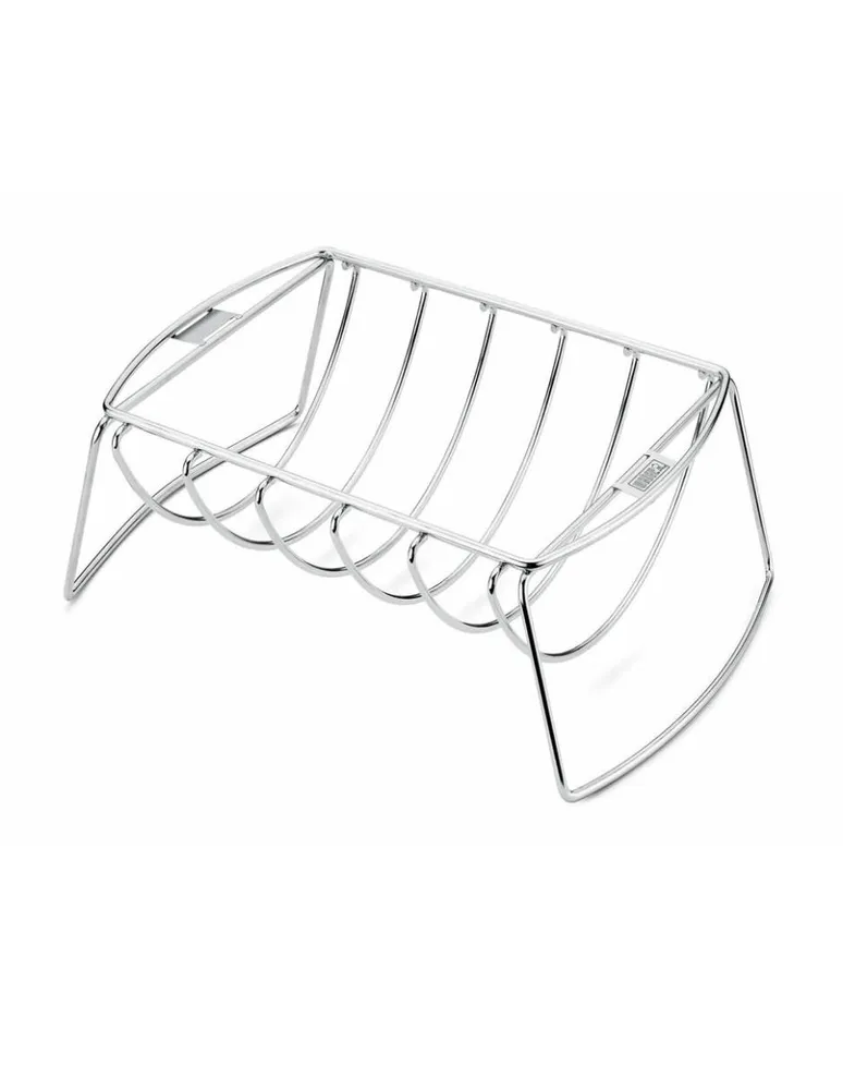 Soporte dual para asador Weber plateado