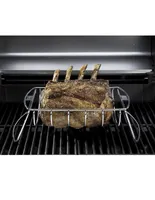 Soporte dual para asador Weber plateado