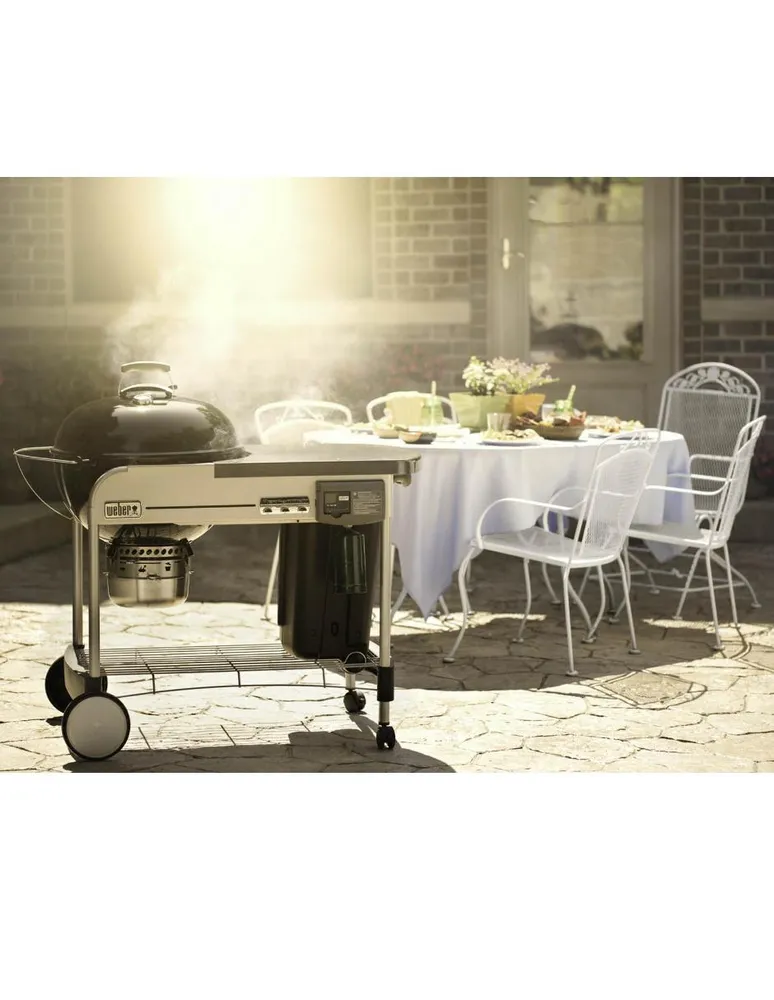 Asador de carbón Weber Performer Deluxe de acero inoxidable