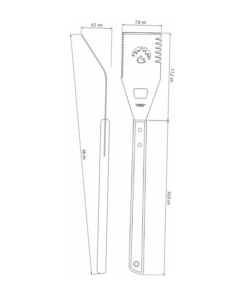 Espátula Tramontina Churrasco de acero inoxidable
