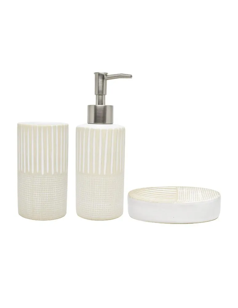 Set de 3 accesorios para baño Zonana negro