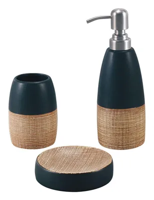 Set de 3 accesorios para baño Zonana negro