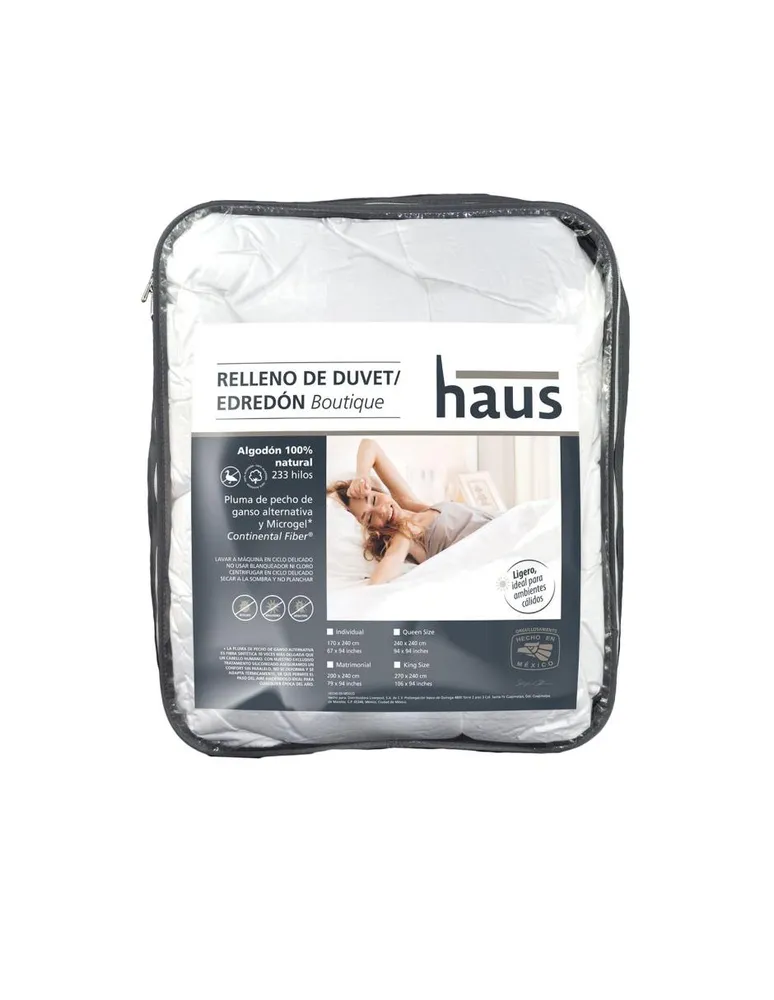 Relleno de duvet Haus H. Bou Fresco blanco