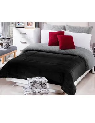 Cobertor con borrega Concord negro