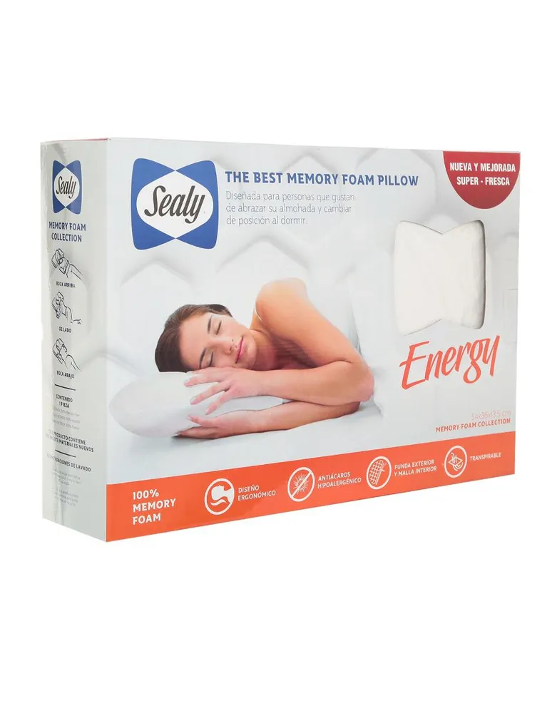 Almohada Sealy estándar Biodensity blanco