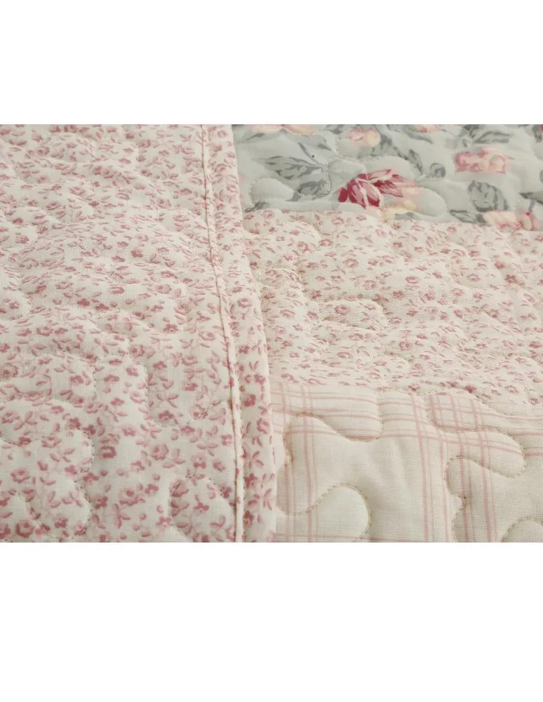 Set de colcha Laura Ashley Madelaine rosa claro