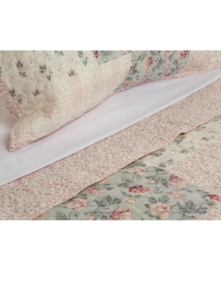 Set de colcha Laura Ashley Madelaine rosa claro