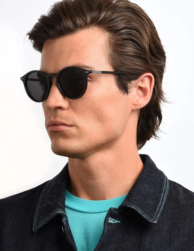  Polaroid Sunglasses Gafas de sol rectangulares PLD 2075/S/X  para hombre, Negro/Gris Polarizado : Ropa, Zapatos y Joyería