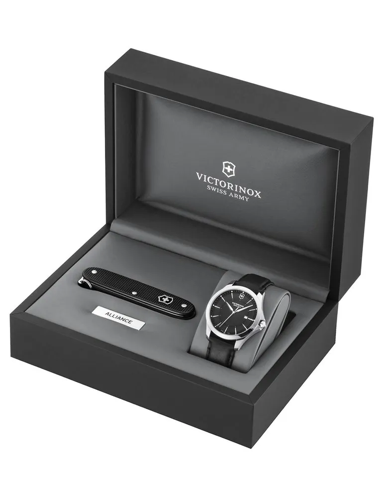 Box set de reloj Victorinox Alliance para hombre 241904.1 negro