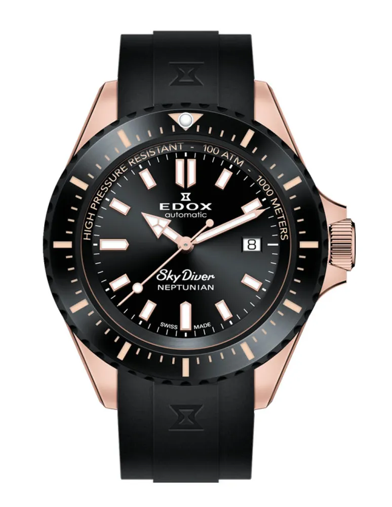 Reloj Edox Sky Diver Neptunian para hombre 80120 37RNNCA NIR