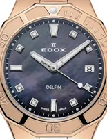 Reloj Edox Delfin Diver Date Lady para mujer 53020 37rc nanr