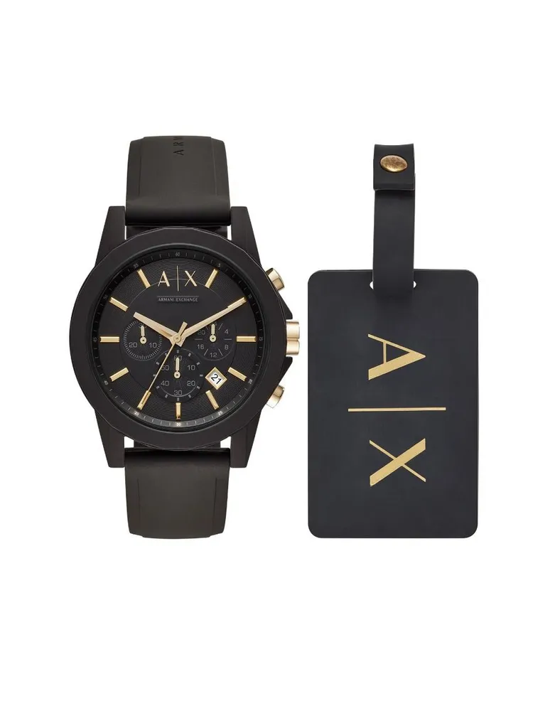 Box set reloj Armani Exchange Outerbanks para hombre AX7105