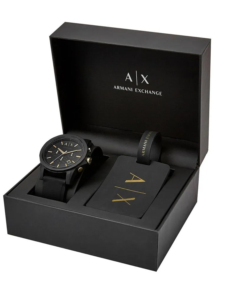 Box set reloj Armani Exchange Outerbanks para hombre AX7105