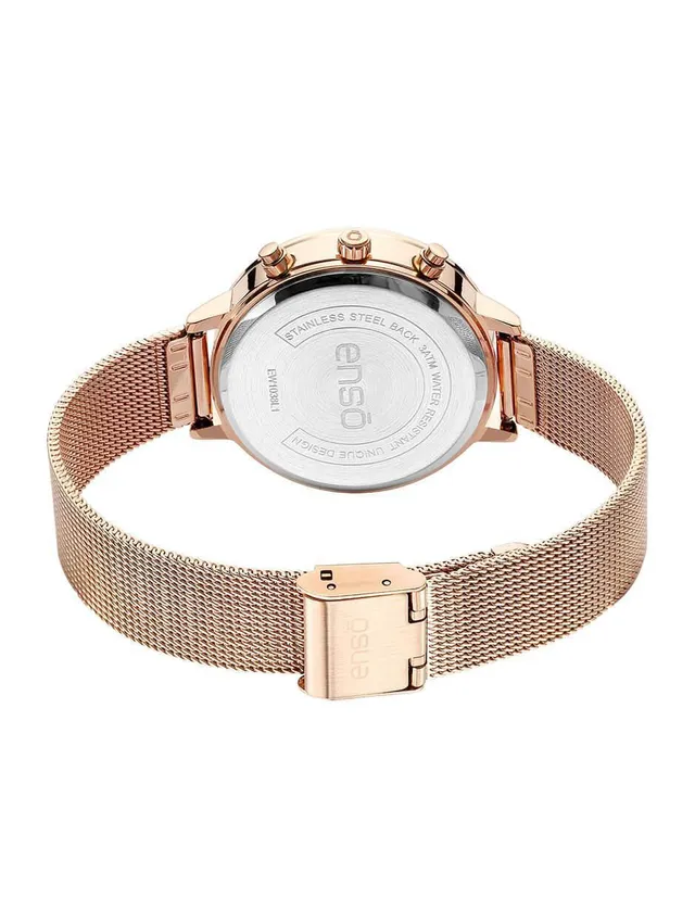 Reloj De Pulso Enso Ew9518l3 Color Dorado Para Mujer