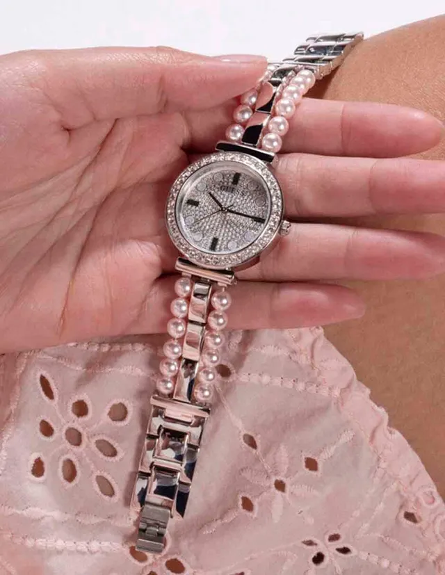 Reloj Guess Mujer Perla Solo Tiempo GW0381L1 