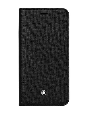 Funda para iPhone XR con tarjetero Montblanc Sartorial negro