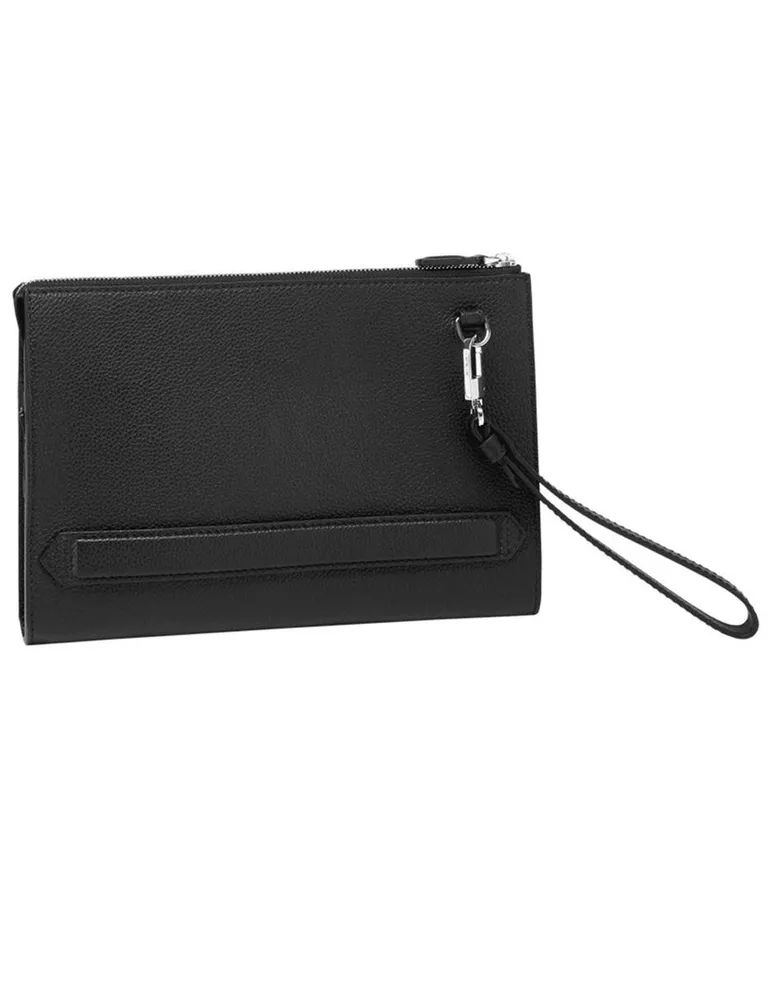 Bolso wristlet Montblanc Meisterstück Soft Grain negro