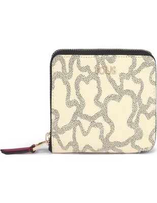 Cartera Tous beige con diseño gráfico