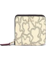 Cartera Tous beige con diseño gráfico