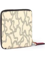 Cartera Tous beige con diseño gráfico