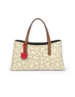 Bolsa tote Tous cierre beige logotipo