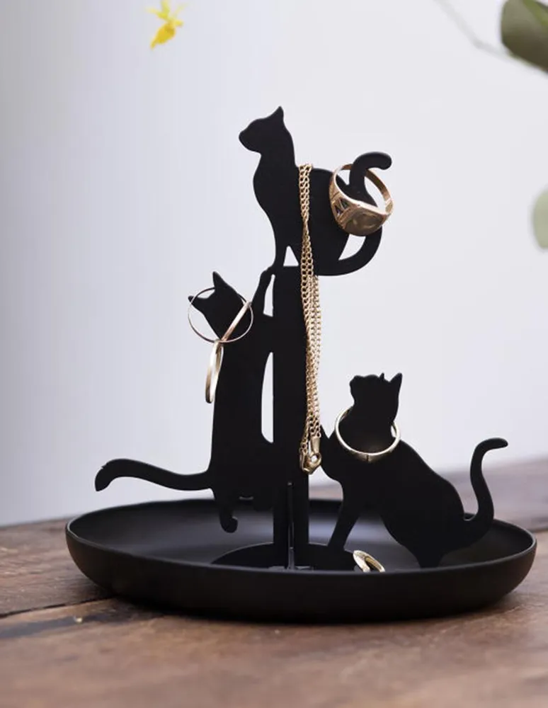 Joyero con figuras de gatos Kikkerland