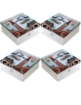 Set de 4 cajas Tutti Home rectangular