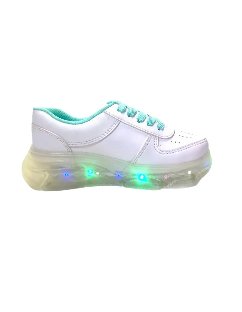 Tenis Luka Mon con luz LED para niño LM Dino Azul 2