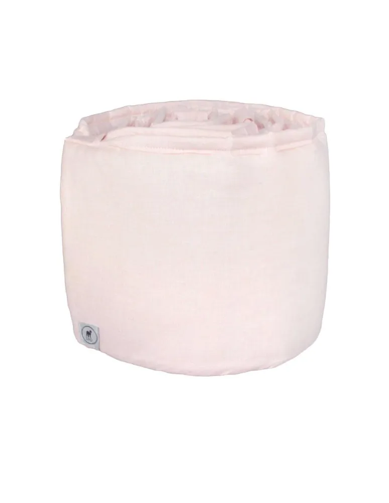 Protector o bumper para cama cuna Nap 95 x 140 cm algodón rosa