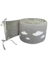 Bumper Protector de Cuna Nubes Gris