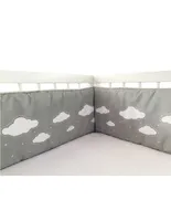 Bumper Protector de Cuna Nubes Gris