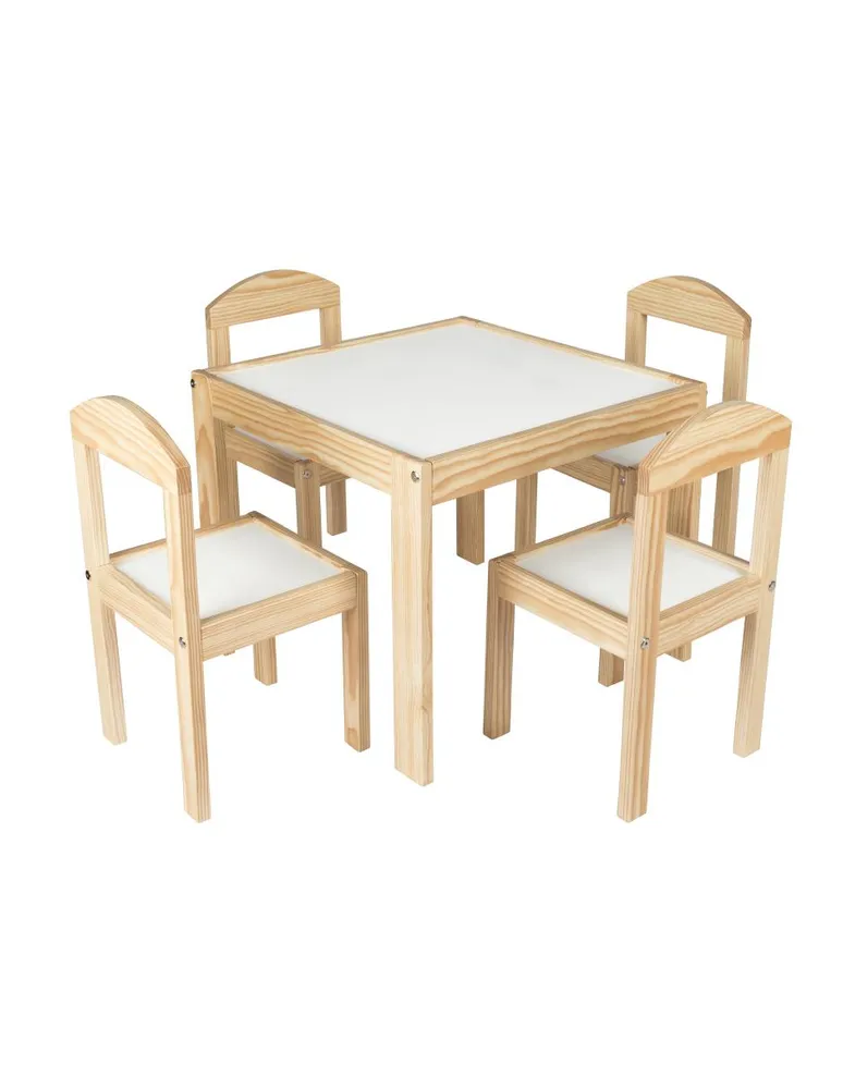 Set de 2 sillas infantiles Duduk con mesa rectangular de Madera