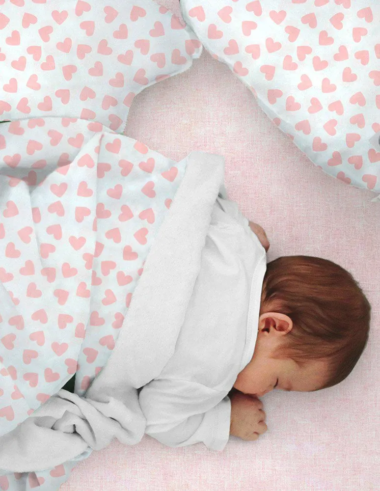 Cobija para cama cuna NAP Corazoncitos