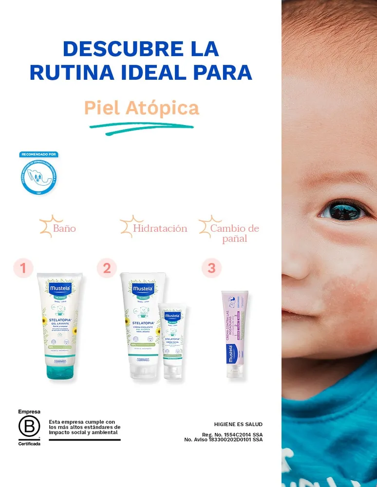 Crema para rostro Mustela