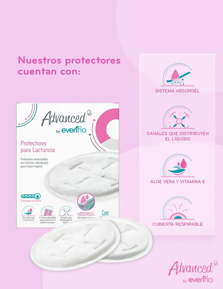 Protectores para Lactancia Evenflo Advanced 100 pzas