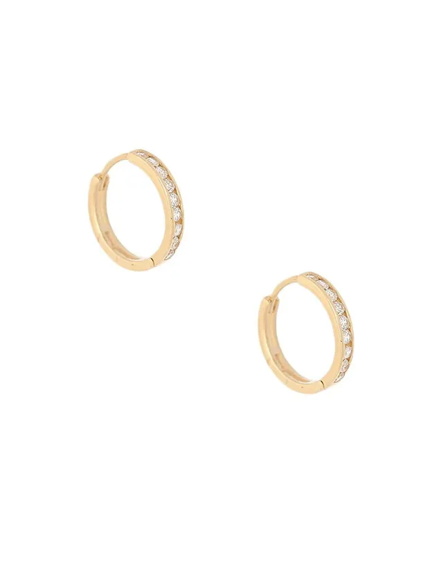 Aretes huggies Sini de oro 14 k