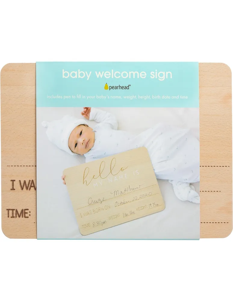 ➭ Tarjetas de madera meses bebé inglés 10,3 cm - Pearhead