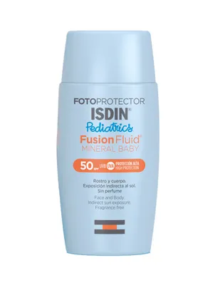 Protector solar FPS 50 Fusion Fluid Mineral Baby Isdin Pediatrics 50 ml