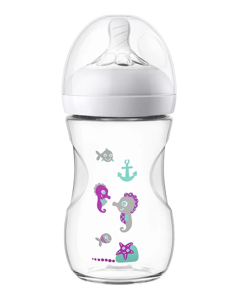 Set De 3 Biberones De 4 Oz Philips Avent Natural Flujo Lento Color  TRANSPARENTES